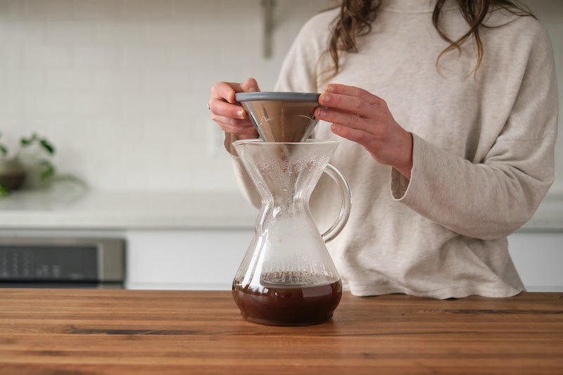 Metal Able Kone with Chemex Brewer