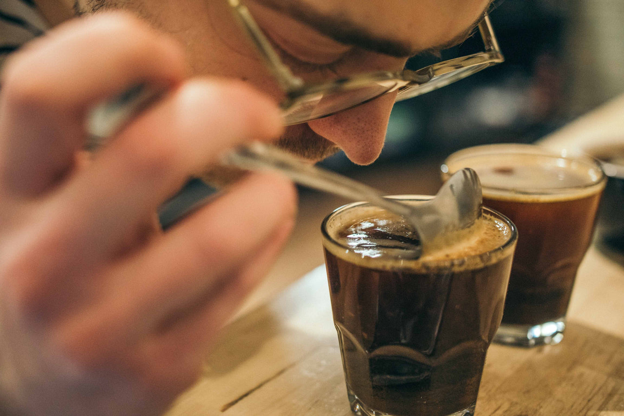 Coffee Cupping - Courtesy of Battlecreek Coffee Roasters