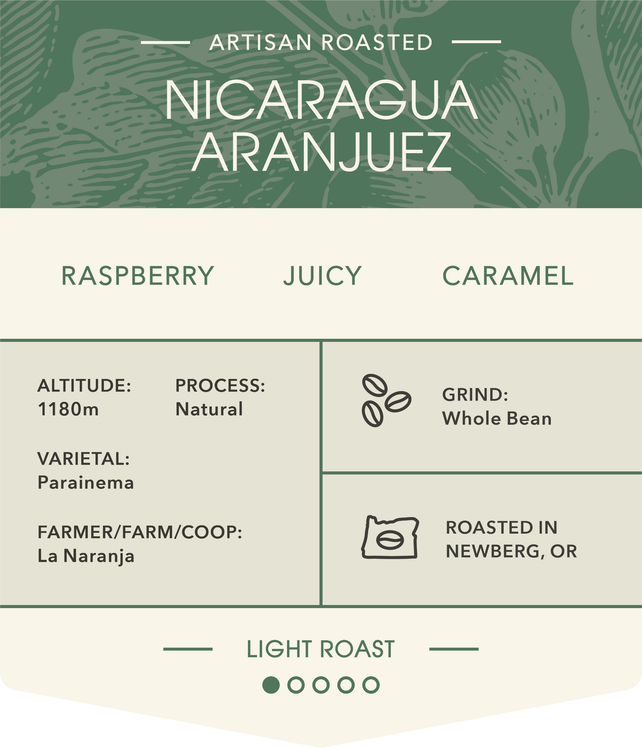 Nicaragua Aranjuez, Natural - SPECIAL RELEASE